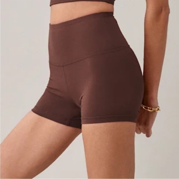 Reformation Pants - Reformation ecostretch biker short 3” brown